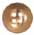 Small Primitive Button,
3/4" diameter, copper